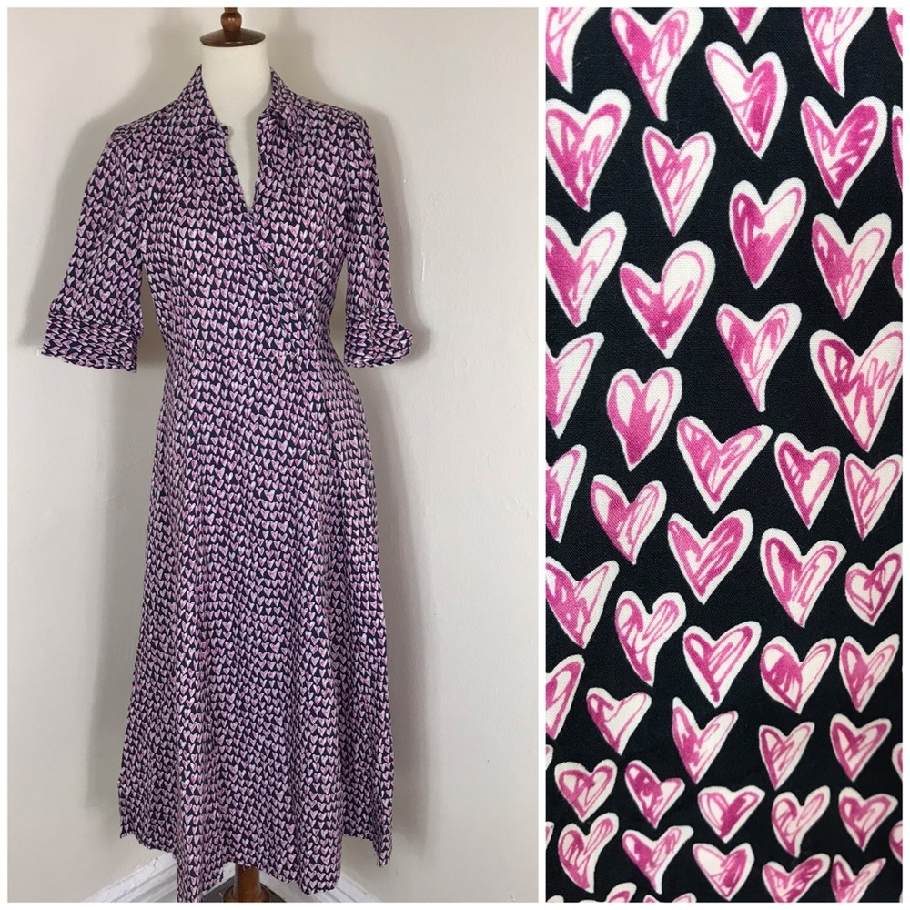 Barney’s heart print wrap dress - Picture 1 of 11
